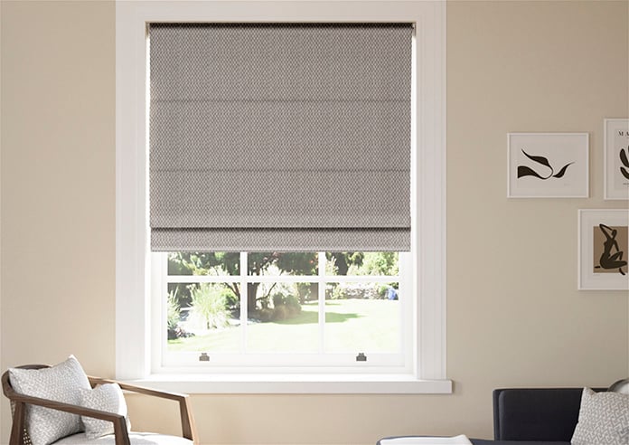 Bellavelle Chevron, Pebble Grey - Roman Blind - Image 3
